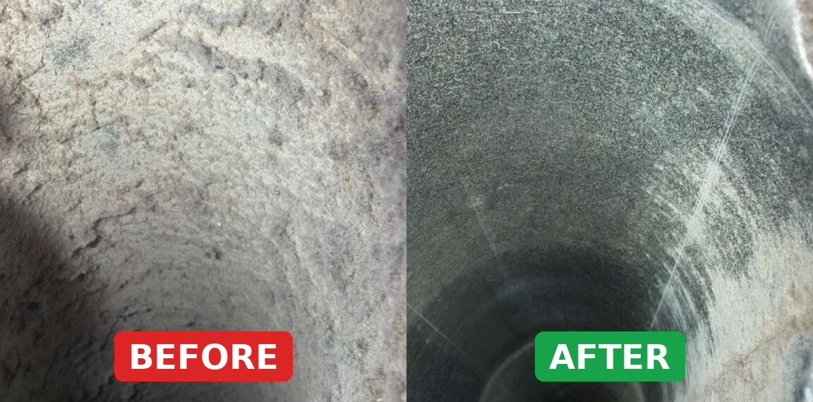 Lint removal before and after